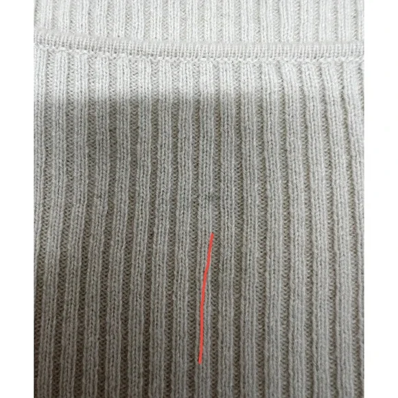 Reformation Cashmere Blend Sweater Womens Medium Cream Good Ribbed Cut Out - Picture 7 of 8